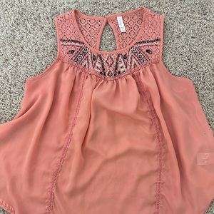 Pink Lace Summer Blouse
